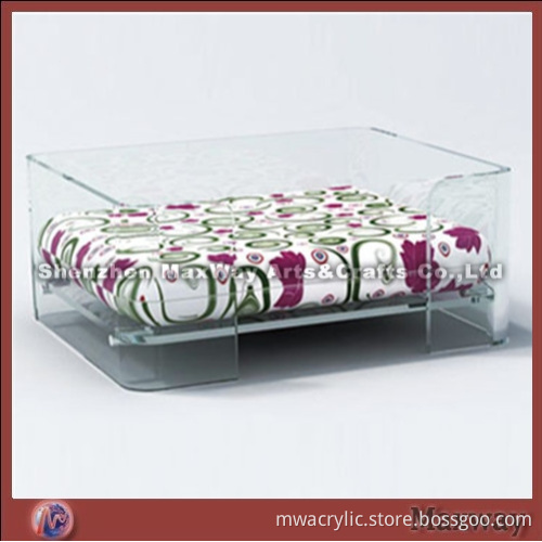 Elliptical Square Acrylic Dog Kennel Bed